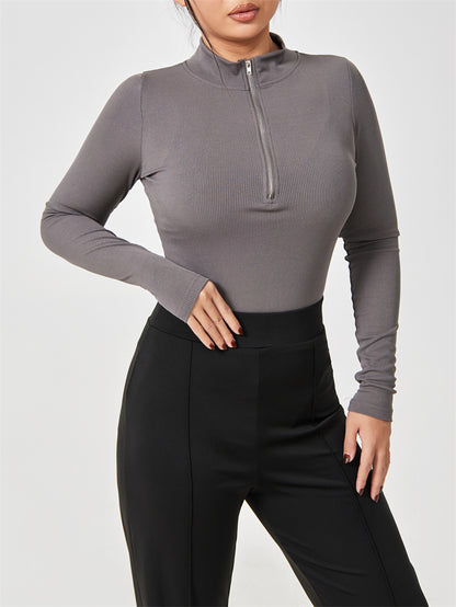 Long Sleeve Zipper Jumpsuit