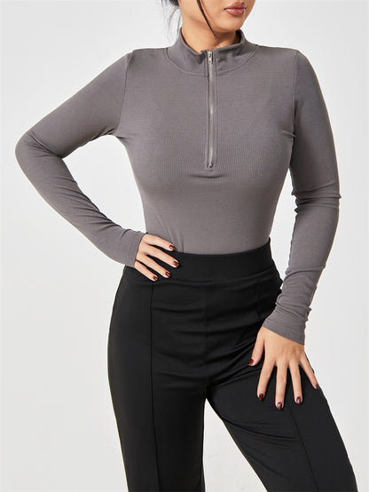 Long Sleeve Zipper Jumpsuit
